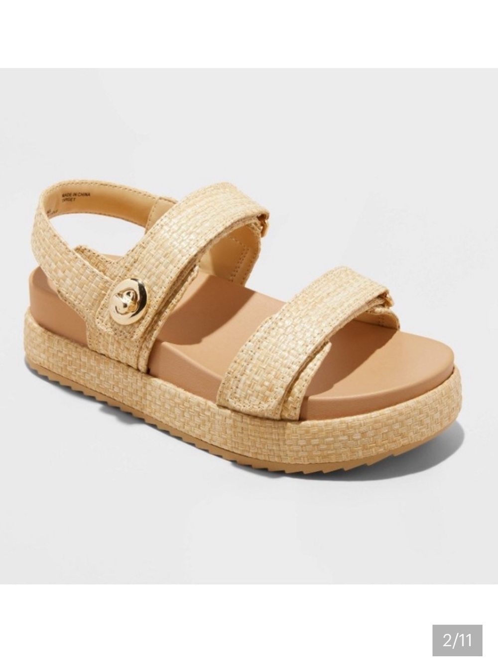 Tanner Woven Straw Platform Sandals